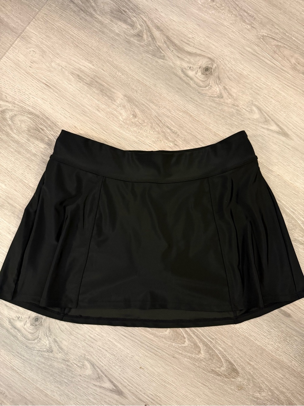 ZeroXposur Women's Black Swim Skater Skirt with Built-In Brief